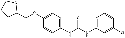 N-(3-chlorophenyl)-N'-[4-(tetrahydro-2-furanylmethoxy)phenyl]urea 구조식 이미지