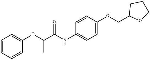 2-phenoxy-N-[4-(tetrahydro-2-furanylmethoxy)phenyl]propanamide 구조식 이미지