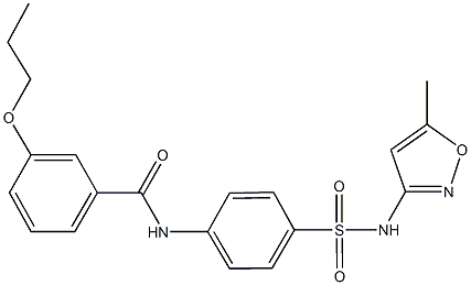 N-(4-{[(5-methyl-3-isoxazolyl)amino]sulfonyl}phenyl)-3-propoxybenzamide Structure