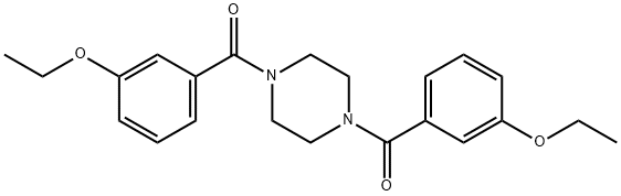 1,4-bis(3-ethoxybenzoyl)piperazine 구조식 이미지