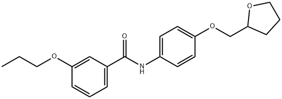 3-propoxy-N-[4-(tetrahydro-2-furanylmethoxy)phenyl]benzamide 구조식 이미지