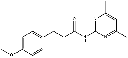 N-(4,6-dimethyl-2-pyrimidinyl)-3-(4-methoxyphenyl)propanamide Structure