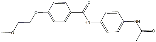 N-[4-(acetylamino)phenyl]-4-(2-methoxyethoxy)benzamide 구조식 이미지
