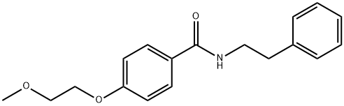 4-(2-methoxyethoxy)-N-(2-phenylethyl)benzamide 구조식 이미지