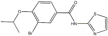 3-bromo-4-isopropoxy-N-(1,3-thiazol-2-yl)benzamide 구조식 이미지