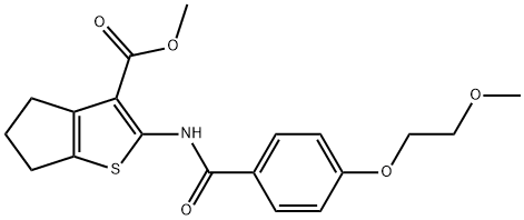 methyl 2-{[4-(2-methoxyethoxy)benzoyl]amino}-5,6-dihydro-4H-cyclopenta[b]thiophene-3-carboxylate Structure