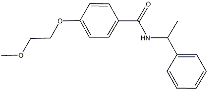 4-(2-methoxyethoxy)-N-(1-phenylethyl)benzamide 구조식 이미지