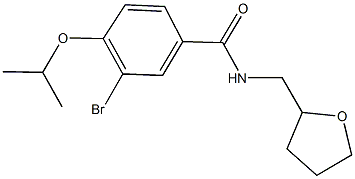 3-bromo-4-isopropoxy-N-(tetrahydro-2-furanylmethyl)benzamide Structure