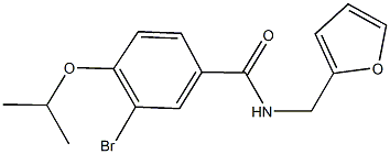 3-bromo-N-(2-furylmethyl)-4-isopropoxybenzamide 구조식 이미지