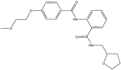 2-{[4-(2-methoxyethoxy)benzoyl]amino}-N-(tetrahydro-2-furanylmethyl)benzamide Structure