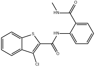 3-chloro-N-{2-[(methylamino)carbonyl]phenyl}-1-benzothiophene-2-carboxamide Structure