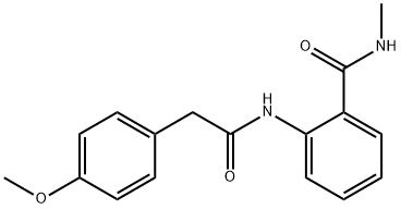 2-{[(4-methoxyphenyl)acetyl]amino}-N-methylbenzamide 구조식 이미지