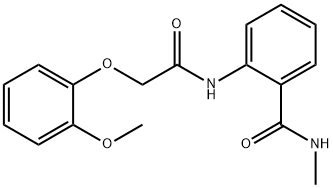 2-{[(2-methoxyphenoxy)acetyl]amino}-N-methylbenzamide Structure