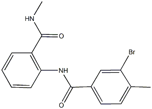 3-bromo-4-methyl-N-{2-[(methylamino)carbonyl]phenyl}benzamide 구조식 이미지