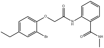 2-{[(2-bromo-4-ethylphenoxy)acetyl]amino}-N-methylbenzamide Structure