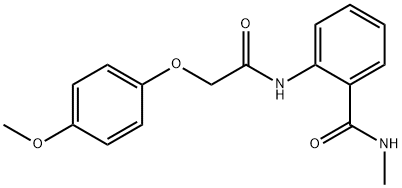 2-{[(4-methoxyphenoxy)acetyl]amino}-N-methylbenzamide 구조식 이미지