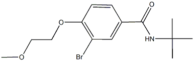 3-bromo-N-(tert-butyl)-4-(2-methoxyethoxy)benzamide 구조식 이미지