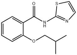 2-isobutoxy-N-(1,3-thiazol-2-yl)benzamide Structure