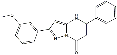 2-(3-methoxyphenyl)-5-phenylpyrazolo[1,5-a]pyrimidin-7(4H)-one 구조식 이미지