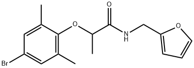 2-(4-bromo-2,6-dimethylphenoxy)-N-(2-furylmethyl)propanamide Structure