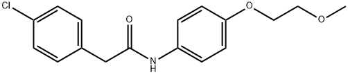 2-(4-chlorophenyl)-N-[4-(2-methoxyethoxy)phenyl]acetamide 구조식 이미지