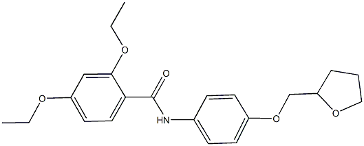2,4-diethoxy-N-[4-(tetrahydro-2-furanylmethoxy)phenyl]benzamide Structure