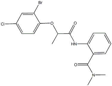 2-{[2-(2-bromo-4-chlorophenoxy)propanoyl]amino}-N,N-dimethylbenzamide 구조식 이미지