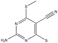 2-amino-4-(methylsulfanyl)-6-sulfanylpyrimidine-5-carbonitrile Structure