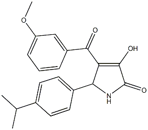 3-hydroxy-5-(4-isopropylphenyl)-4-(3-methoxybenzoyl)-1,5-dihydro-2H-pyrrol-2-one Structure