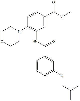 methyl 3-[(3-isobutoxybenzoyl)amino]-4-(4-morpholinyl)benzoate Structure