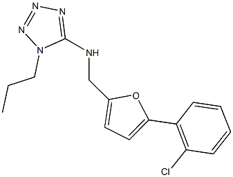N-{[5-(2-chlorophenyl)-2-furyl]methyl}-N-(1-propyl-1H-tetraazol-5-yl)amine Structure