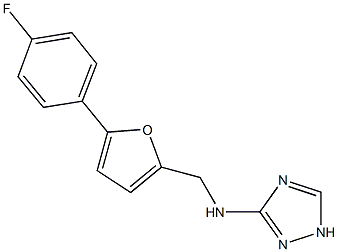 N-{[5-(4-fluorophenyl)-2-furyl]methyl}-N-(1H-1,2,4-triazol-3-yl)amine 구조식 이미지