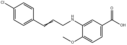 3-[(4-chlorocinnamyl)amino]-4-methoxybenzoic acid 구조식 이미지