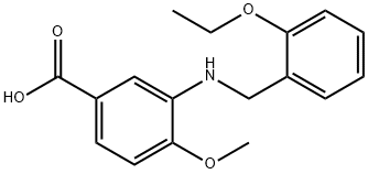 3-[(2-ethoxybenzyl)amino]-4-methoxybenzoic acid 구조식 이미지