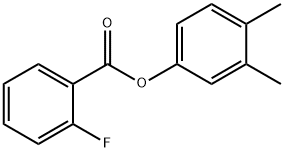 3,4-dimethylphenyl 2-fluorobenzoate Structure