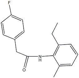 N-(2-ethyl-6-methylphenyl)-2-(4-fluorophenyl)acetamide 구조식 이미지