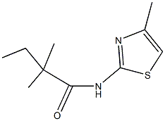 2,2-dimethyl-N-(4-methyl-1,3-thiazol-2-yl)butanamide 구조식 이미지