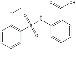 2-{[(2-methoxy-5-methylphenyl)sulfonyl]amino}benzoic acid Structure