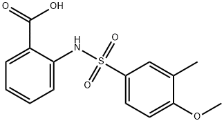 2-{[(4-methoxy-3-methylphenyl)sulfonyl]amino}benzoic acid 구조식 이미지