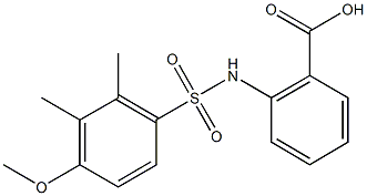 2-{[(4-methoxy-2,3-dimethylphenyl)sulfonyl]amino}benzoic acid 구조식 이미지