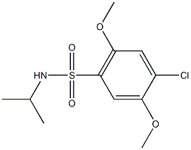 4-chloro-N-isopropyl-2,5-dimethoxybenzenesulfonamide 구조식 이미지