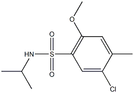 5-chloro-N-isopropyl-2-methoxy-4-methylbenzenesulfonamide Structure