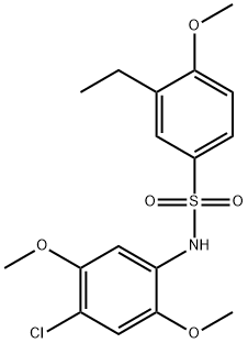 N-(4-chloro-2,5-dimethoxyphenyl)-3-ethyl-4-methoxybenzenesulfonamide Structure