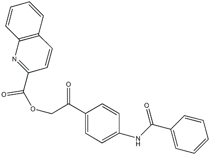 2-[4-(benzoylamino)phenyl]-2-oxoethyl 2-quinolinecarboxylate Structure