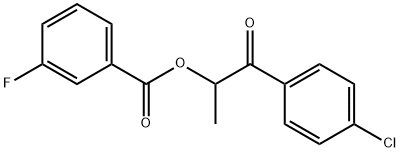 2-(4-chlorophenyl)-1-methyl-2-oxoethyl 3-fluorobenzoate Structure
