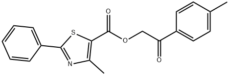 2-(4-methylphenyl)-2-oxoethyl 4-methyl-2-phenyl-1,3-thiazole-5-carboxylate 구조식 이미지