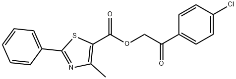 2-(4-chlorophenyl)-2-oxoethyl 4-methyl-2-phenyl-1,3-thiazole-5-carboxylate Structure