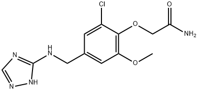 2-{2-chloro-6-methoxy-4-[(1H-1,2,4-triazol-3-ylamino)methyl]phenoxy}acetamide Structure