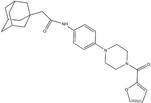 2-(1-adamantyl)-N-{4-[4-(2-furoyl)-1-piperazinyl]phenyl}acetamide 구조식 이미지