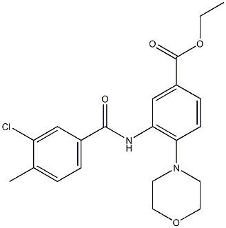 ethyl 3-[(3-chloro-4-methylbenzoyl)amino]-4-(4-morpholinyl)benzoate Structure